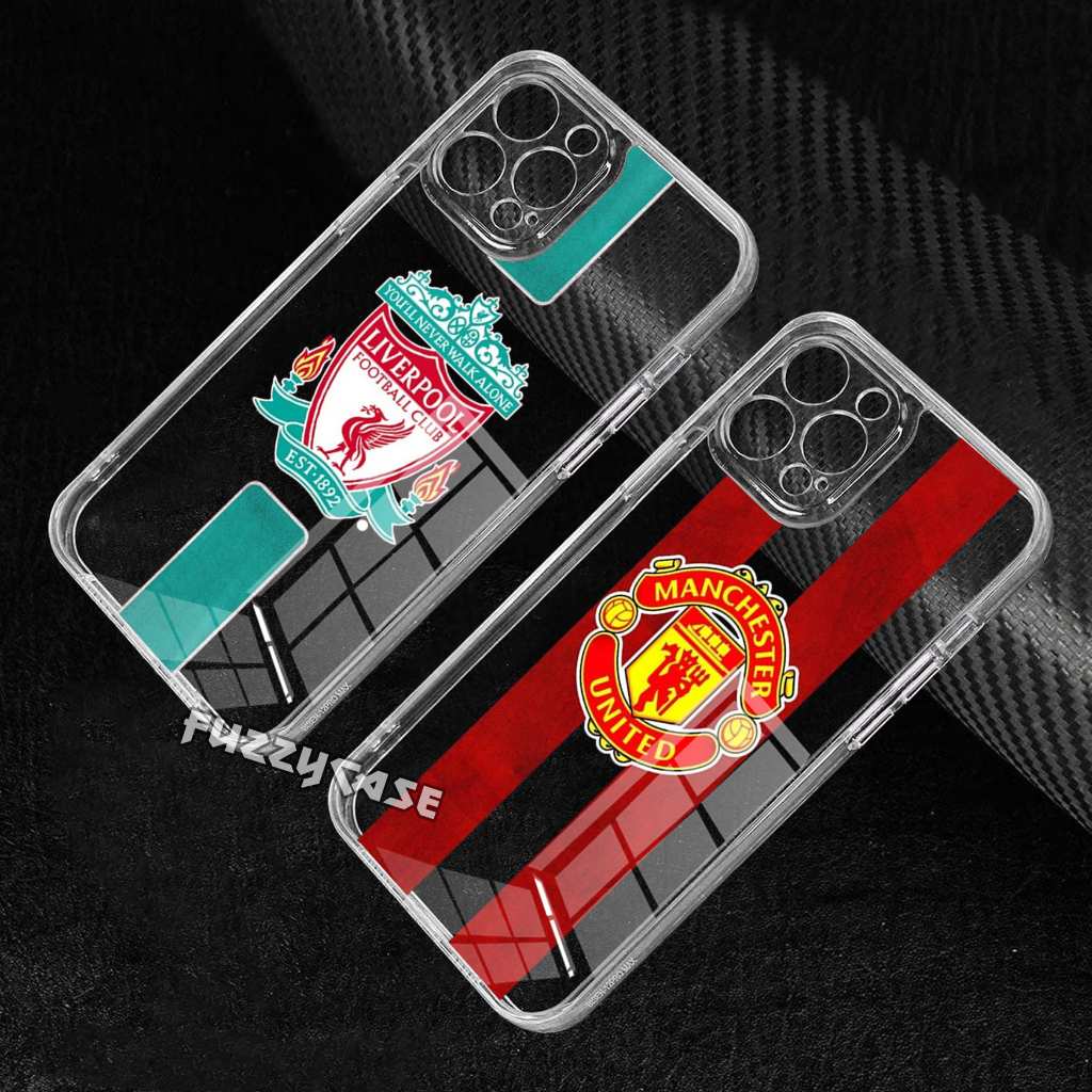 Softcase Motif Club Bola Transparant Case For Iphone 11 12 13 14 15 16 Ip X XS XR XS MAX 7 8 PLUS - 
