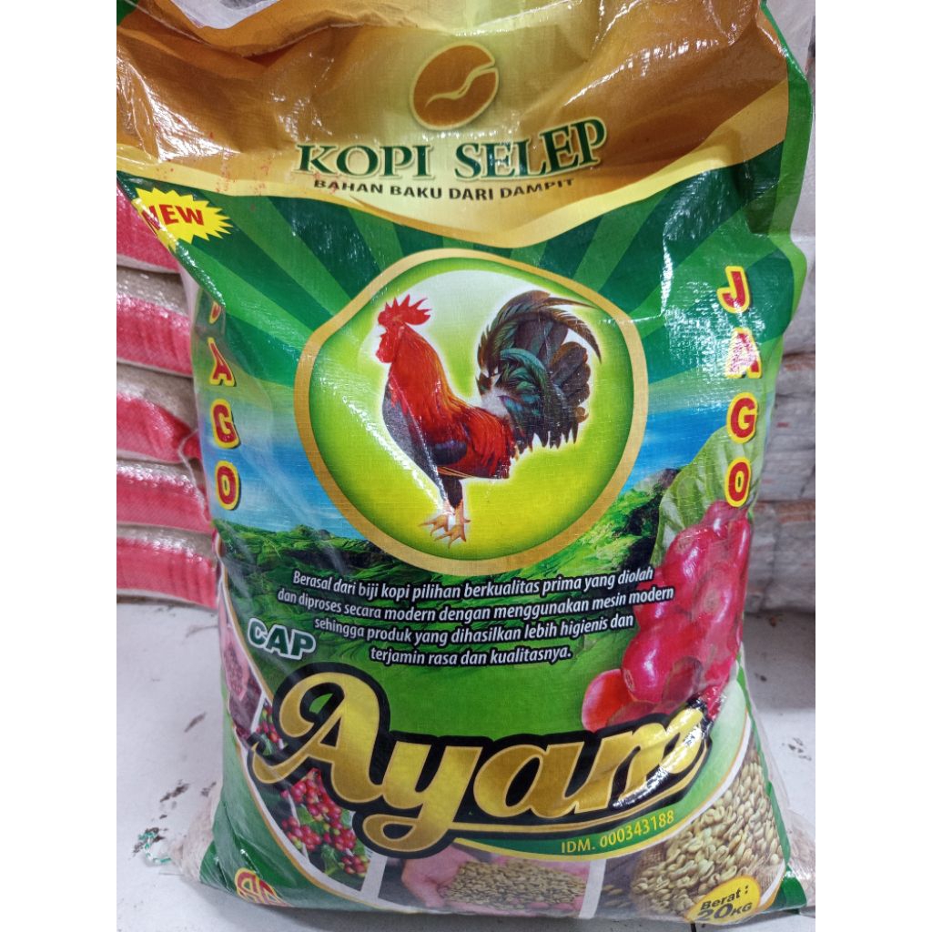 

biji kopi mentah robusta cap jago 500g