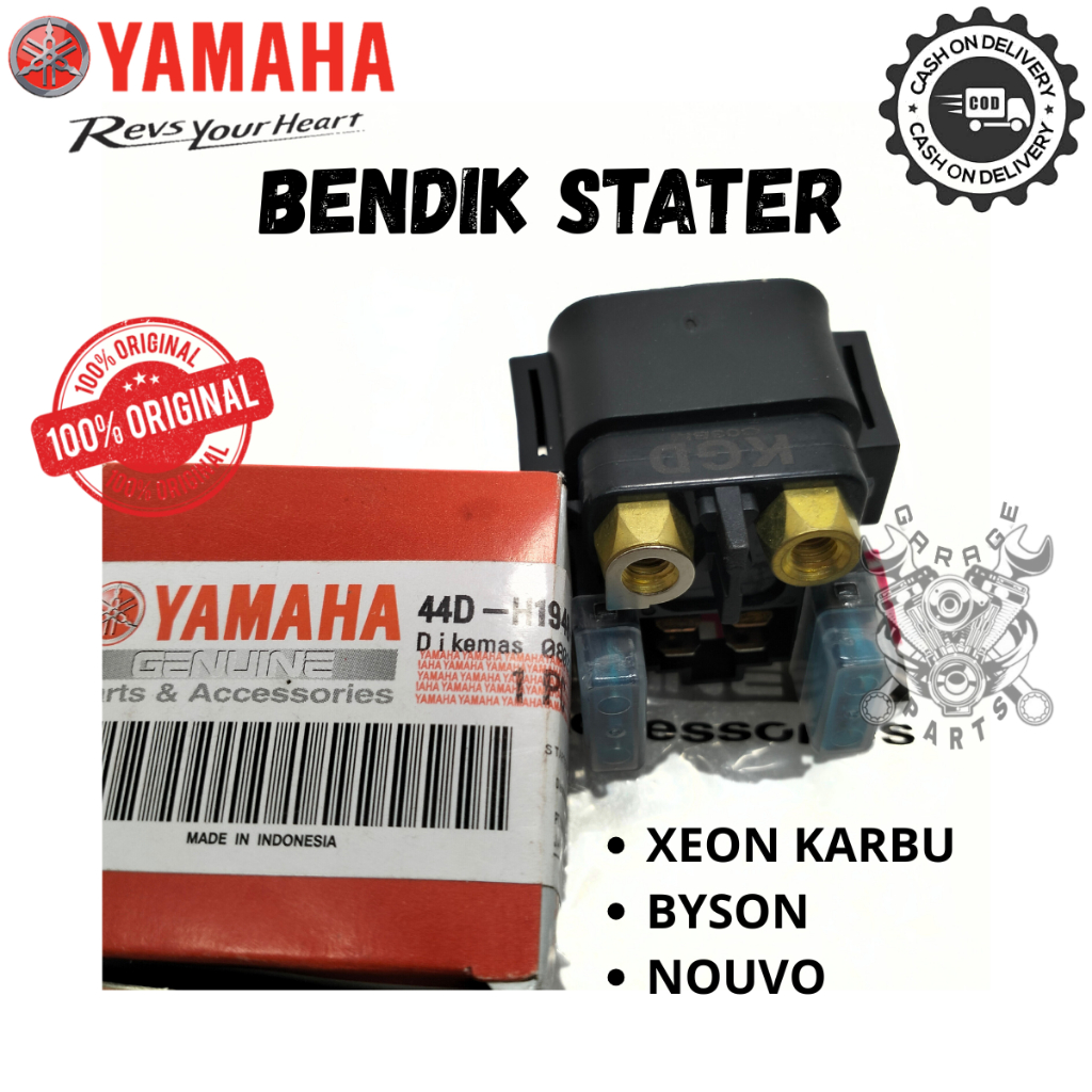BENDIK SWITCH STATER BENDIT RELAY STARTER YAMAHA 44D XEON KARBU BYSON BISON NOUVO KUALITAS ASLI ORI
