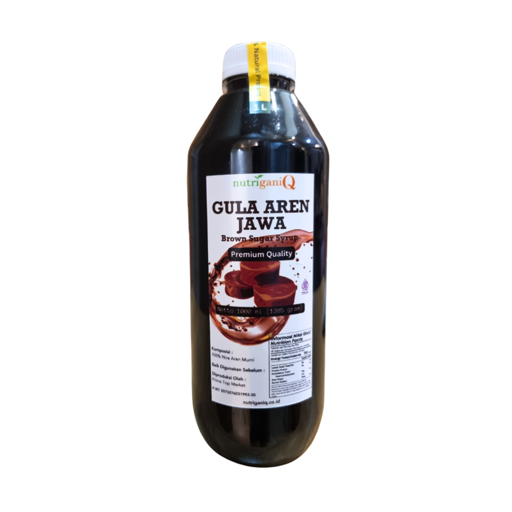 

NutriganiQ Gula Aren Jawa Cair Organik Murni Tanpa Pemanis Buatan 1 Liter | 1,385 kg