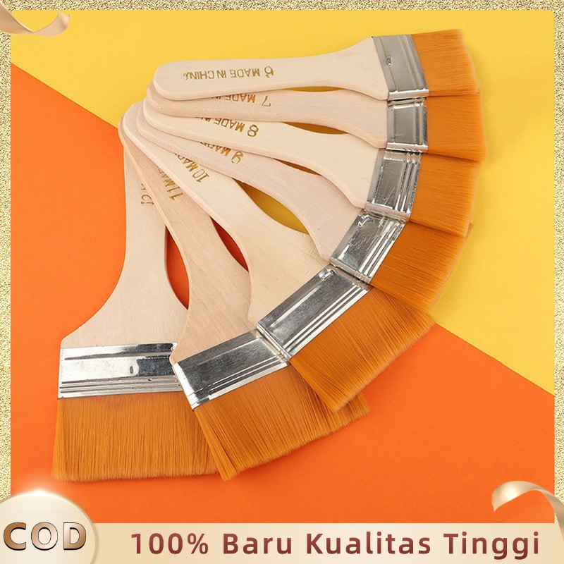 

1set Kuas Cat Motif Kayu Kuas Bulu Nylon Nilon Halus Kuas Lukis Kuas Decoupage Nylon