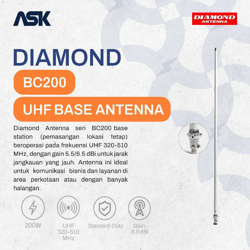 Antena BC200 DIAMOND / Antenna BC 200