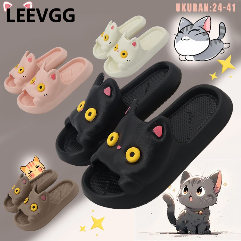 LEEVGG Sandal Kucing Viral TikTok SANDAL KUCING ANAK & DEWASA-BAHAN EVA NYAMAN - READY WARNA LENGKAP