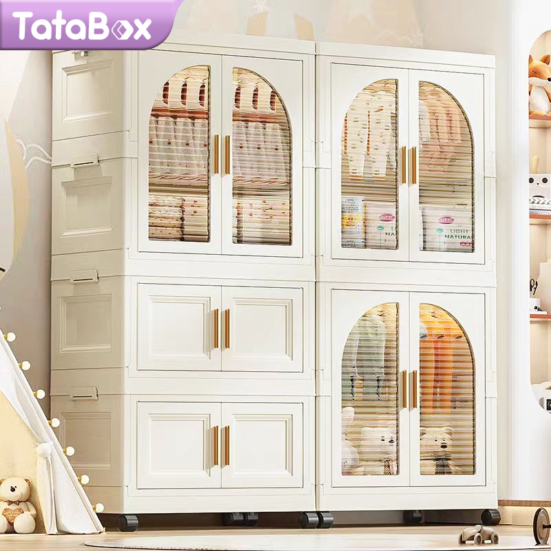 75cm Besar Lemari Pakaian Plastik Jumbo Gantung Dapat Dilipat Lemari Baju Anak Plastik Modern Storag