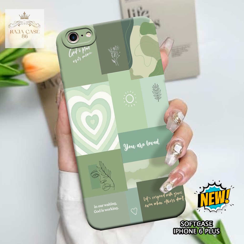Case Iphone 6 Plus - Rajacase - casing Iphone 6 Plus - Motif case Aesthetic - Pelindung handphone - 