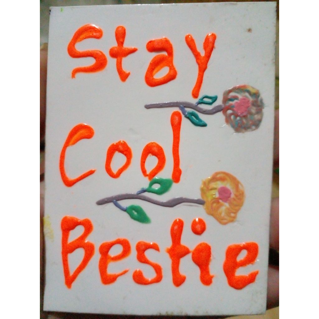 

British Sticker Timbul : Stay Cool Bestie