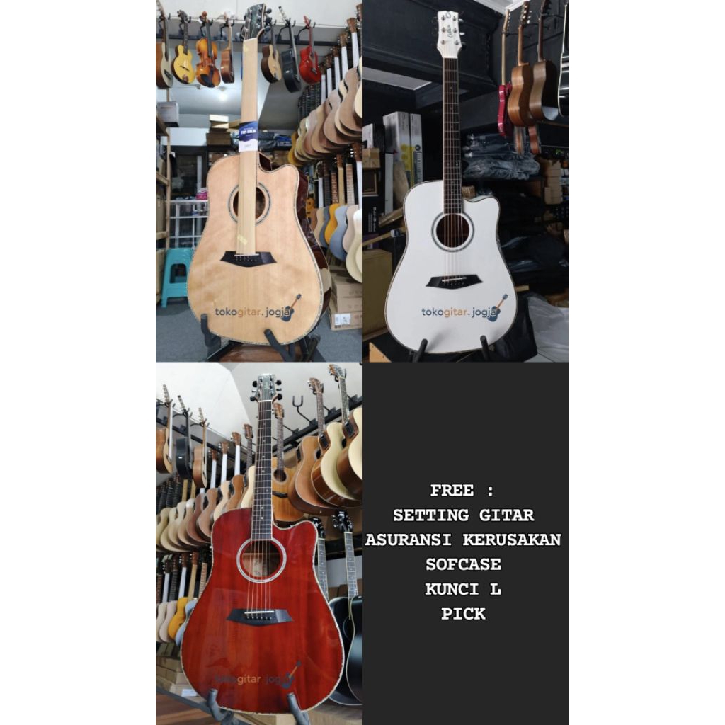 GITAR ODLAIR CAPELLA OD511 SC N GITAR AKUSTIK ODLAIR OD511 SCE BK ODLAIR TOP SOLID