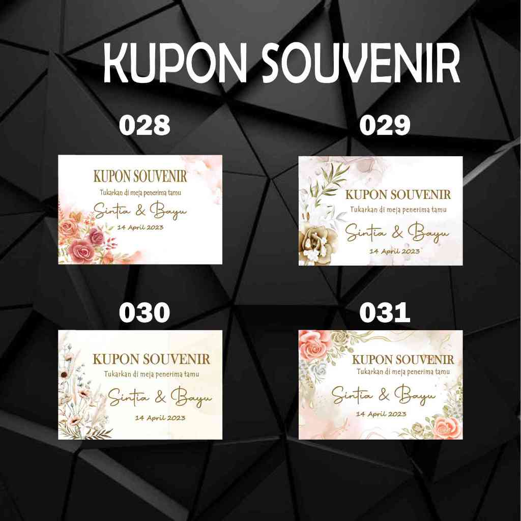 

UK 4x6 kartu ucapan kupon souvenir pernikahan