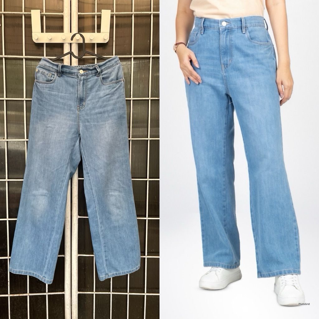 [PRELOVED] Trizia Light Blue Straight Cut Jeans by C2 Outfitters