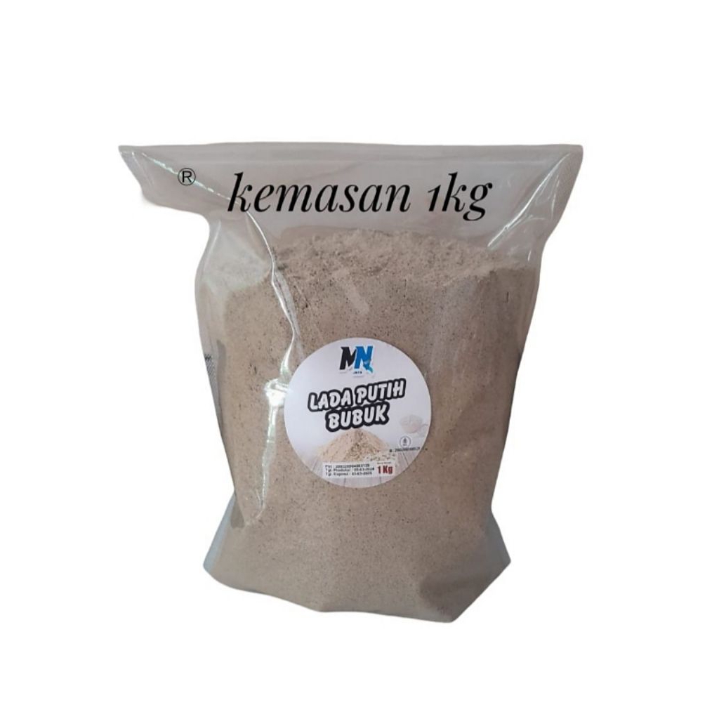 

kemasan 1kg) Lada Putih Bubuk 1Kg Yutakachi - Murni Merica
