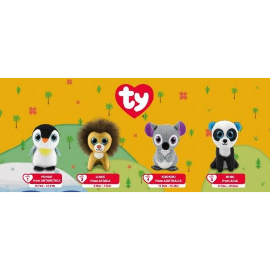 Complete Set 2022 McDonald Happy Meal Plush TY Beanie Boo's