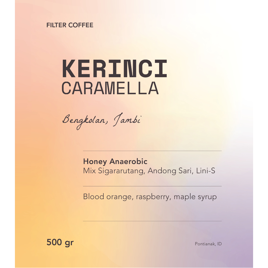 

Kerinci Caramella Arabica Coffee Bean - Biji Kopi Arabika 500gr