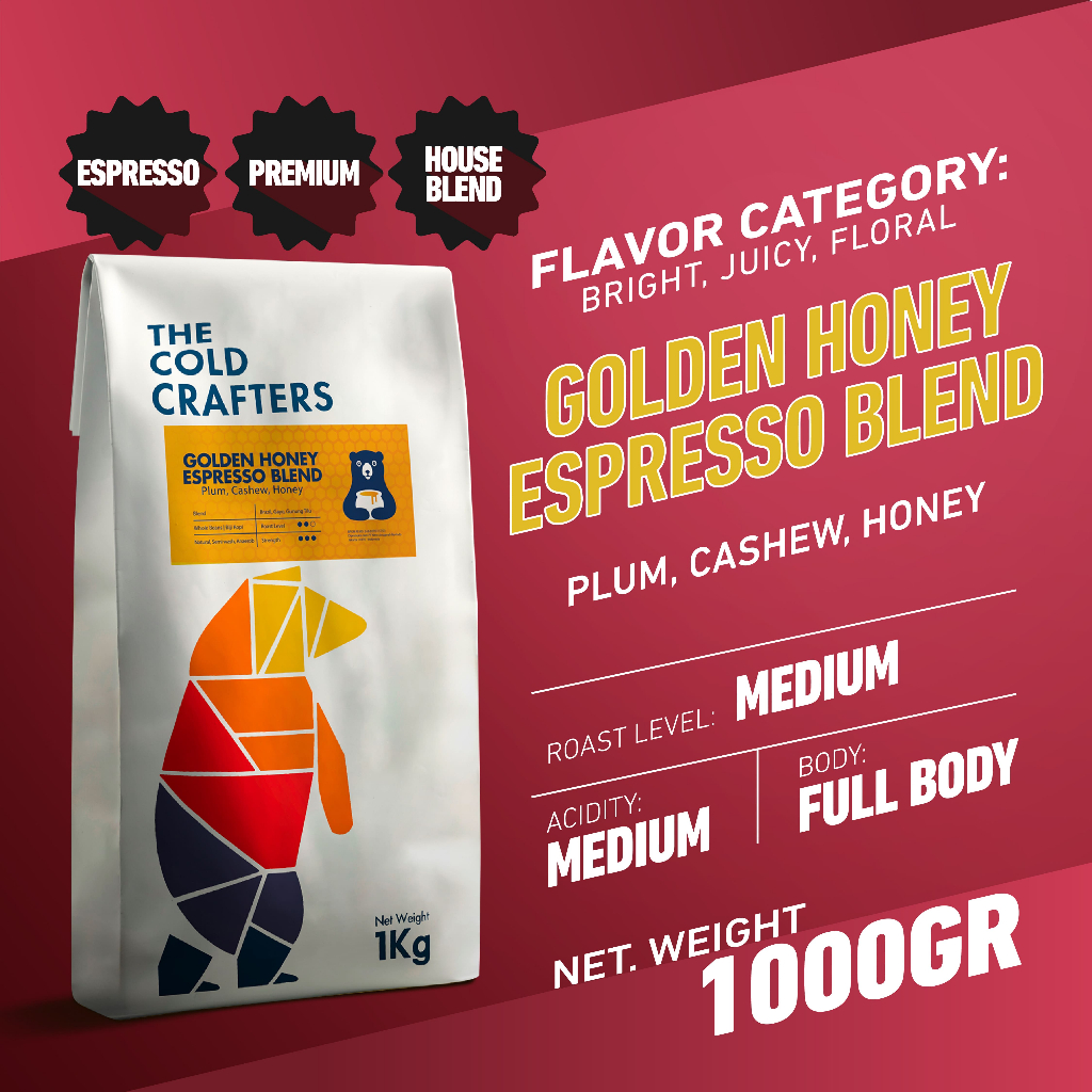 

Golden Honey Espresso Blend Arabica Coffee Biji Kopi Bubuk Arabica