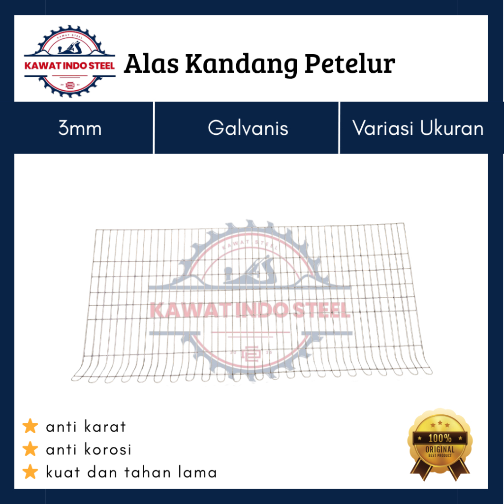 Ancak - Alas Kandang Ayam Petelur Galvanis - Uk 6/6 & 4/8