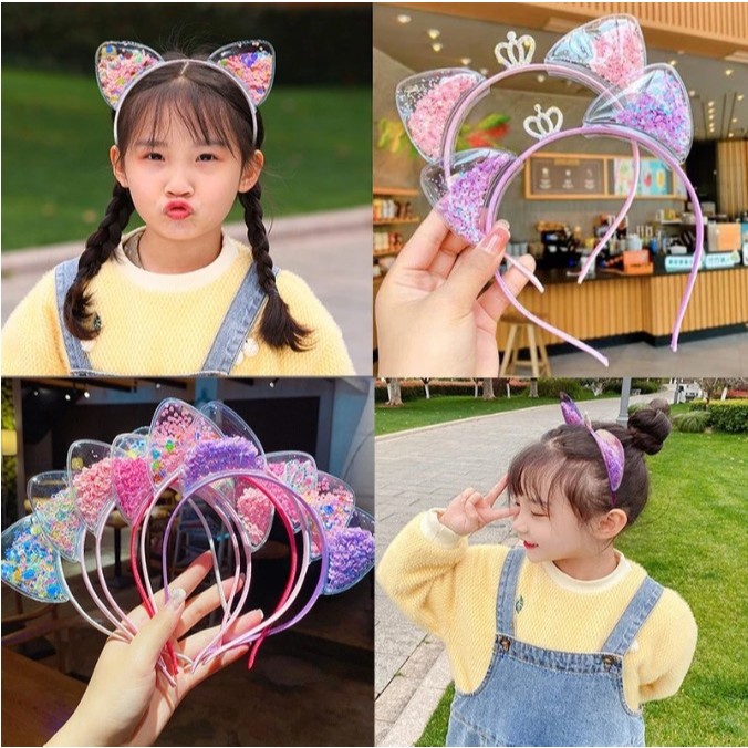 Bando Glitter Anak Bentuk Mahkota Bando Anak Lucu / Bando Anak Perempuan Lucu