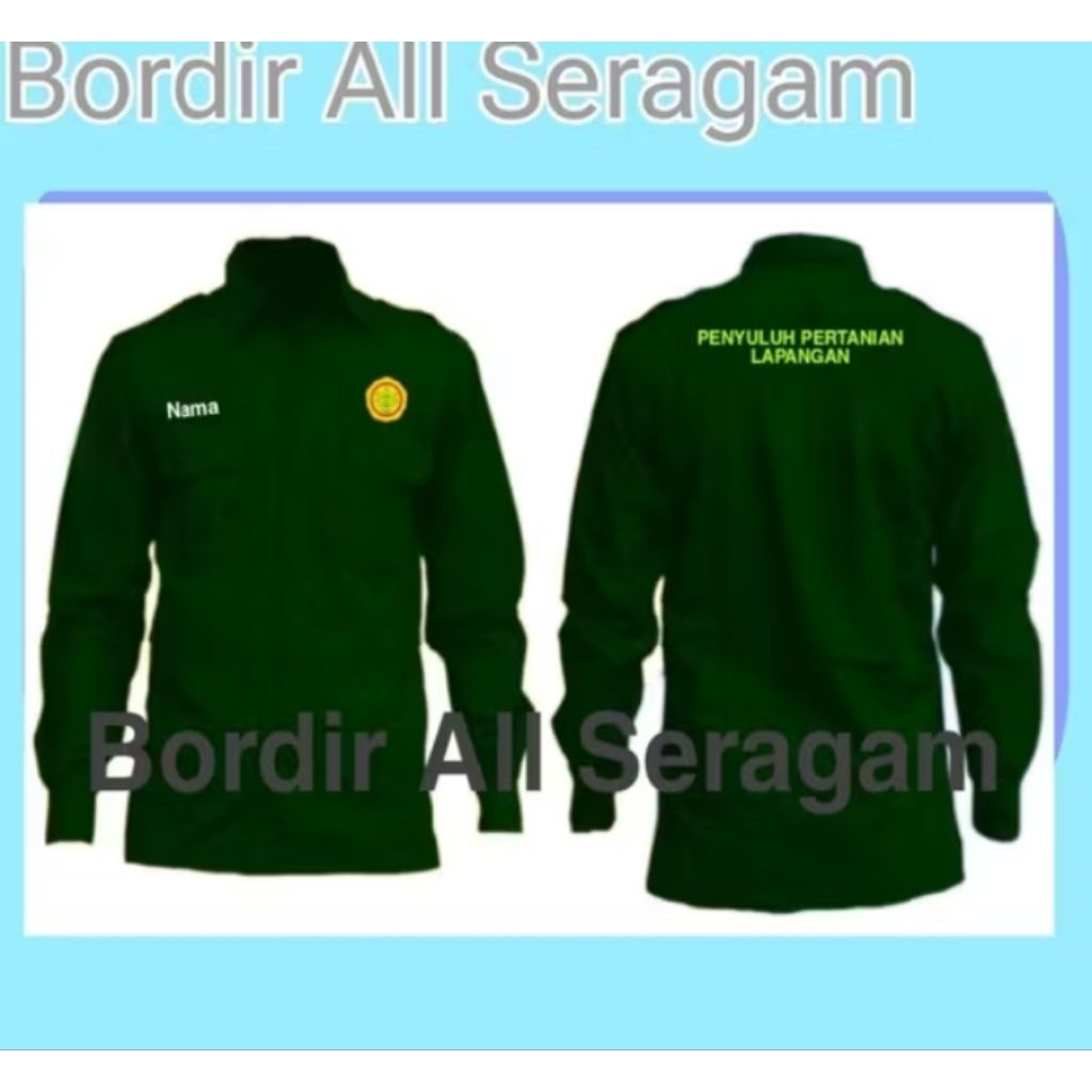 Terbaru Kemeja Pdl penyuluh pertanian lapangan seragam penyuluh pertanian baju lengan panjang bordir