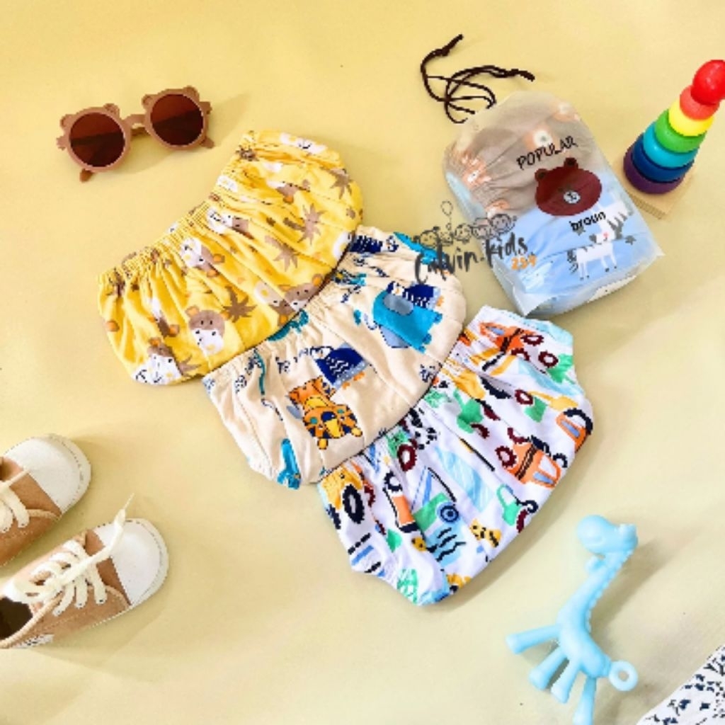 6 PCS Celana Dalam Anak Libby Velvet Babydoll | CD Anak Laki Perempuan | Lembut & Nyaman Usia 1–5 ke