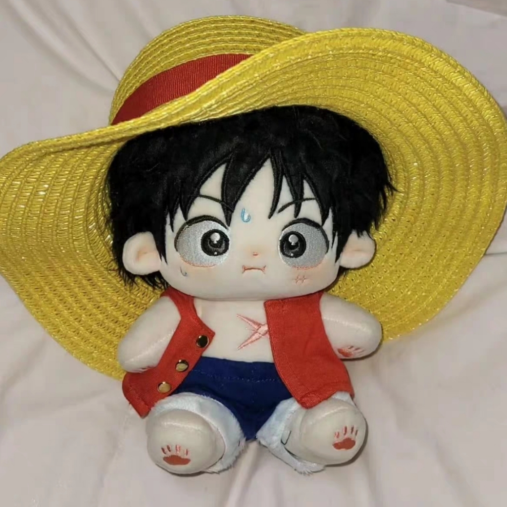 [READY STOCK] doll luffy one piece boneka monkey D. luffy 20cm cotton doll luffy - greedy luffy