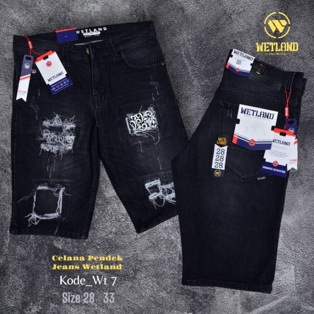 Celana Pendek Jeans Sobex Wetland Original