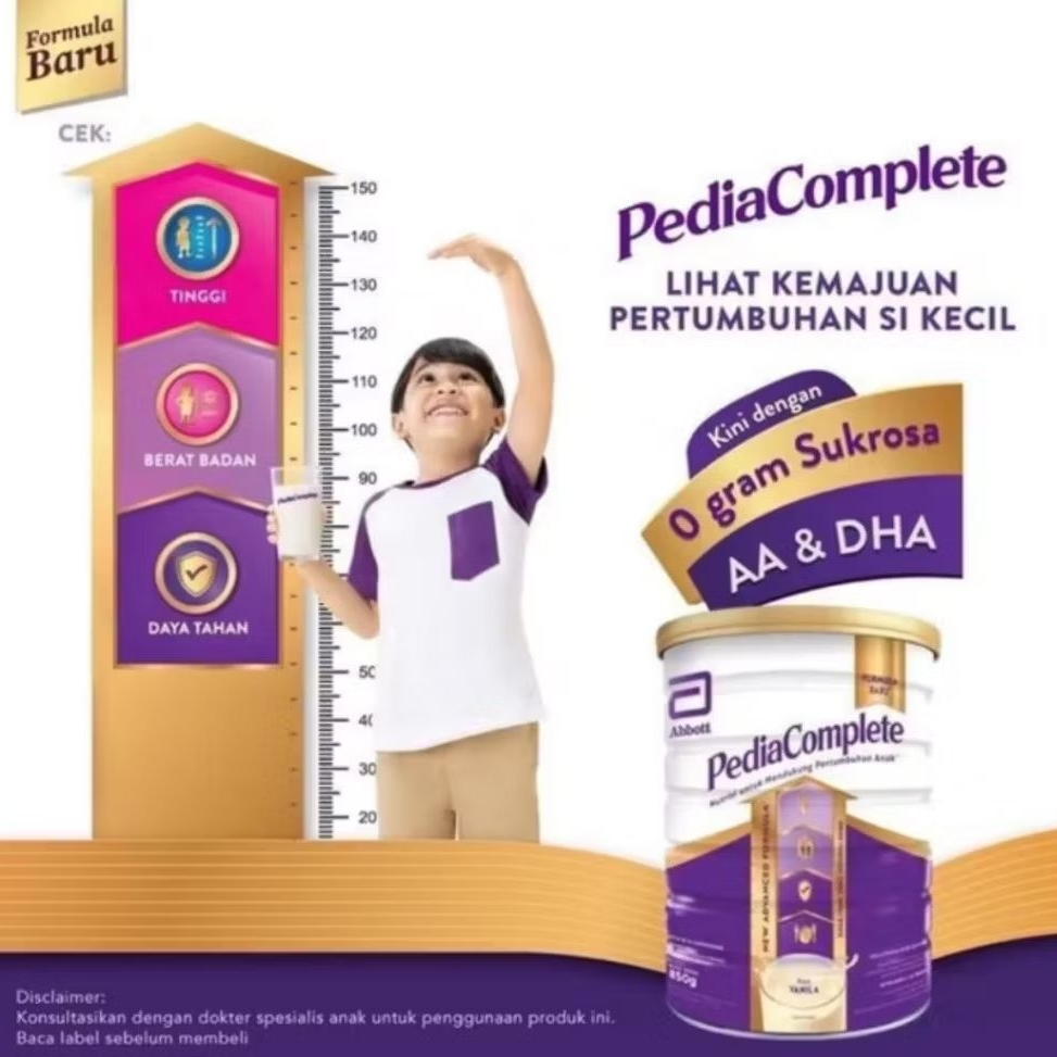 

PediaComplete 800 GR ( Kemasan Baru) Susu Kejar Tumbuh Tinggi dan Berat Badan