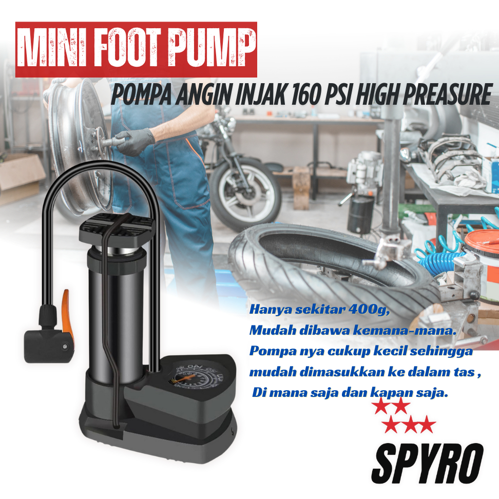 Pompa Angin Ban Injak High preasure POMPa Ban Kaki