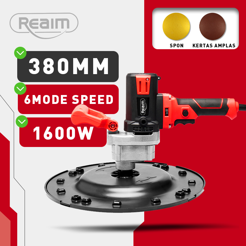 Reaim Mesin Perata Semen Dinding / Poles Dinding / Alat Perata Acian / Mesin Aci Tembok