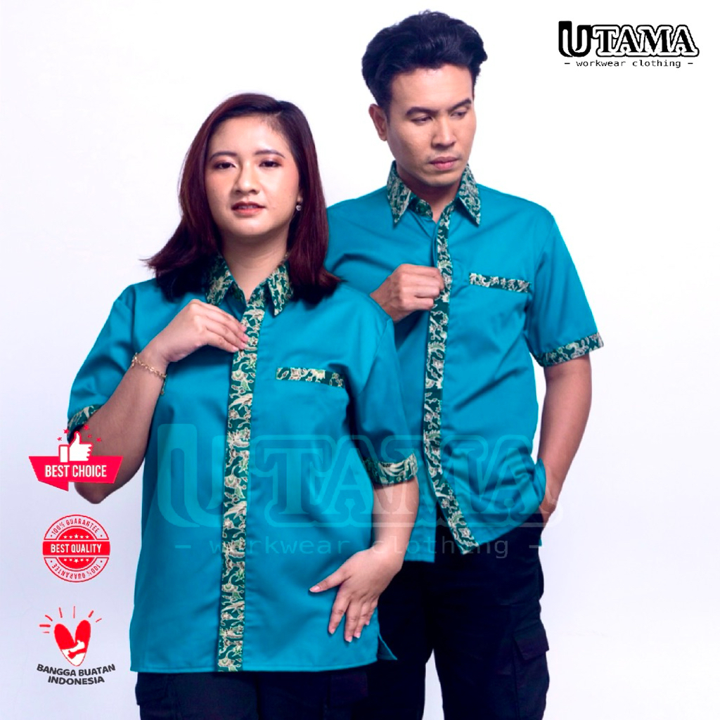 Kemeja Kerja Batik - Seragam Kerja  Batik - Baju Kerja Pria atau Wanita - Seragam Wanita Batik - Ser