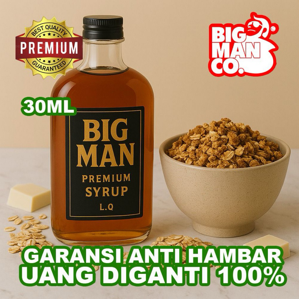 

SYRUP L.Q BIG MAN OAT SERIES (CREAMY) SIRUP SARI BUAH MURNI - ORIGINAL MILK (CREAMY), 30