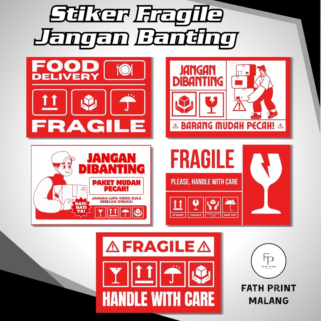 

Stiker Fragil Barang Pecah Belah Jangan Banting Sticker Fragile Paling Murah