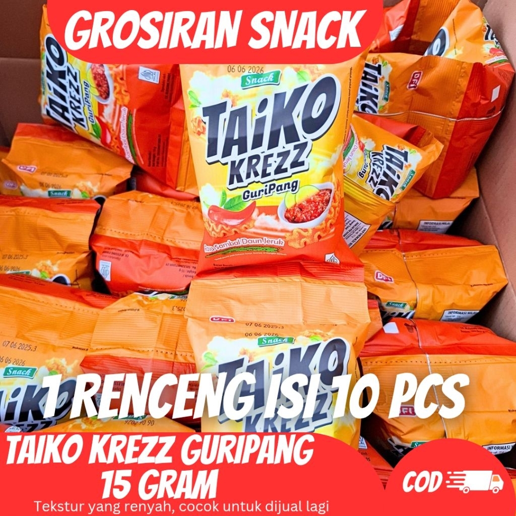 

1 RENCENG ISI 10 PCS Taiko Krezz Guripang 15 gram
