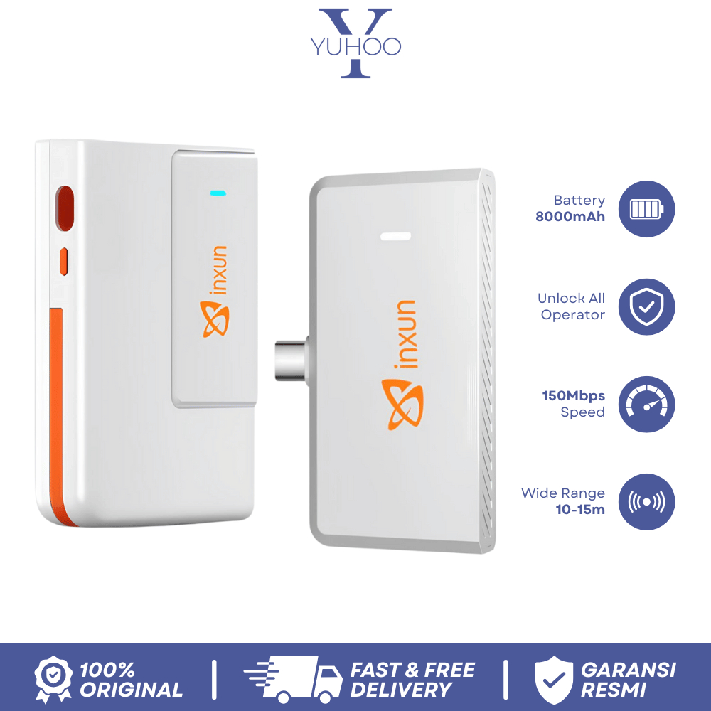 [FREE KUOTA 5GB] YUHOO x XINXUN 4G LTE MiFi Router 8000mAh | All Operator | 150Mbps