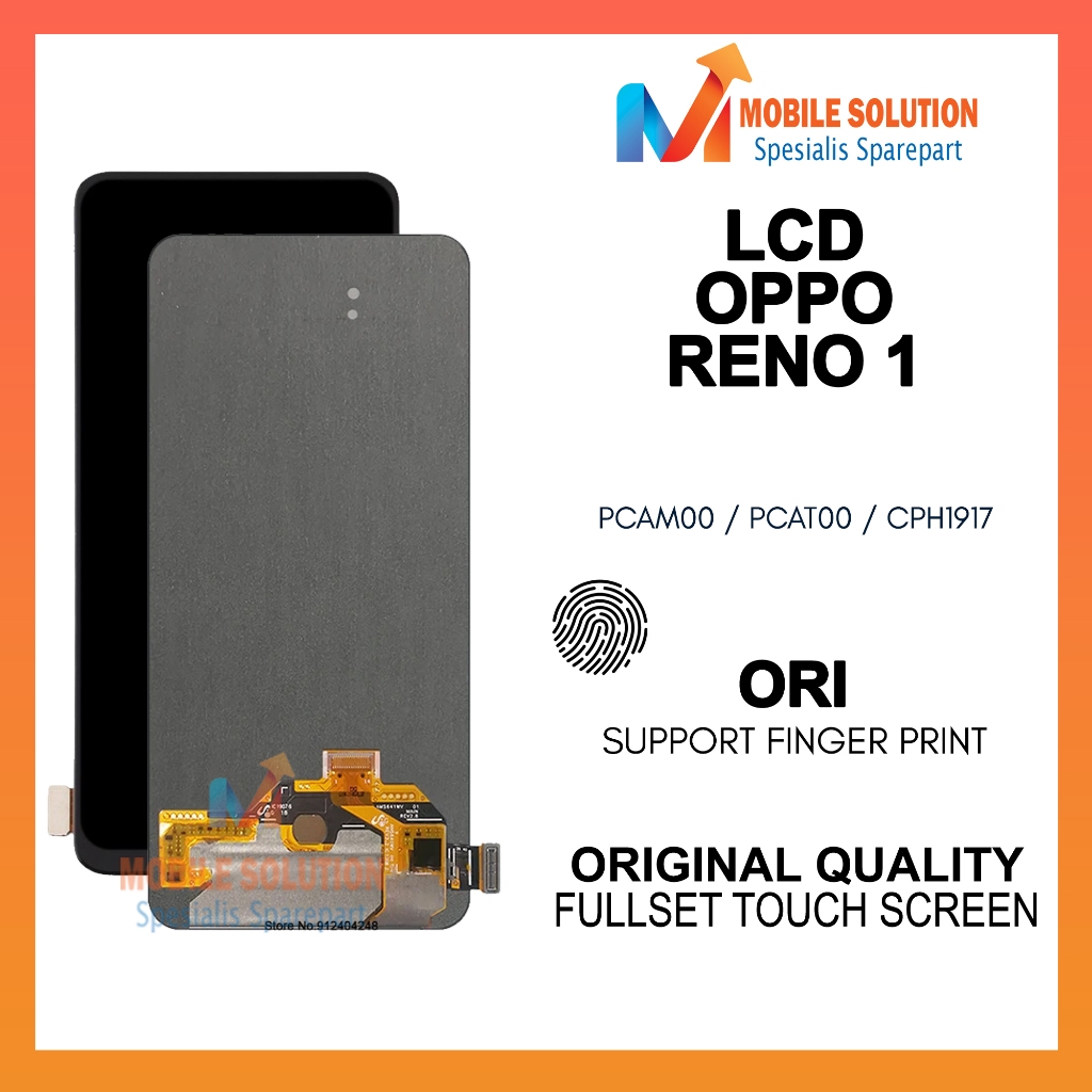 Grosir LCD Oppo Reno 1 Fingerprint (PCAM00 / PCAT00 / CPH1917) - Fullset Touchscreen