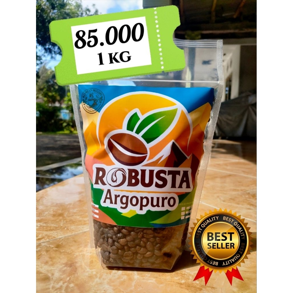 

Termurah Biji Kopi Robusta 1 kg Biji Sangrai Khas Gunung ARGOPURO JEMBER 100% BIJI asli Rosting Tanpa Campuran Paling Murah