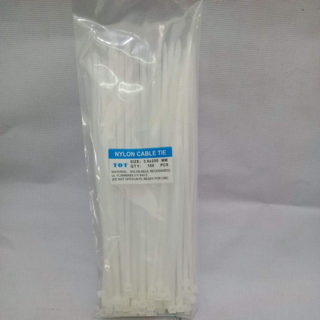

Kabel Ties 3.6 x 200mm isi 100pcs Nylon Cable Tie 15cm Insulock Tis 15 cm 3.6 x 200 mm Insulok pcs