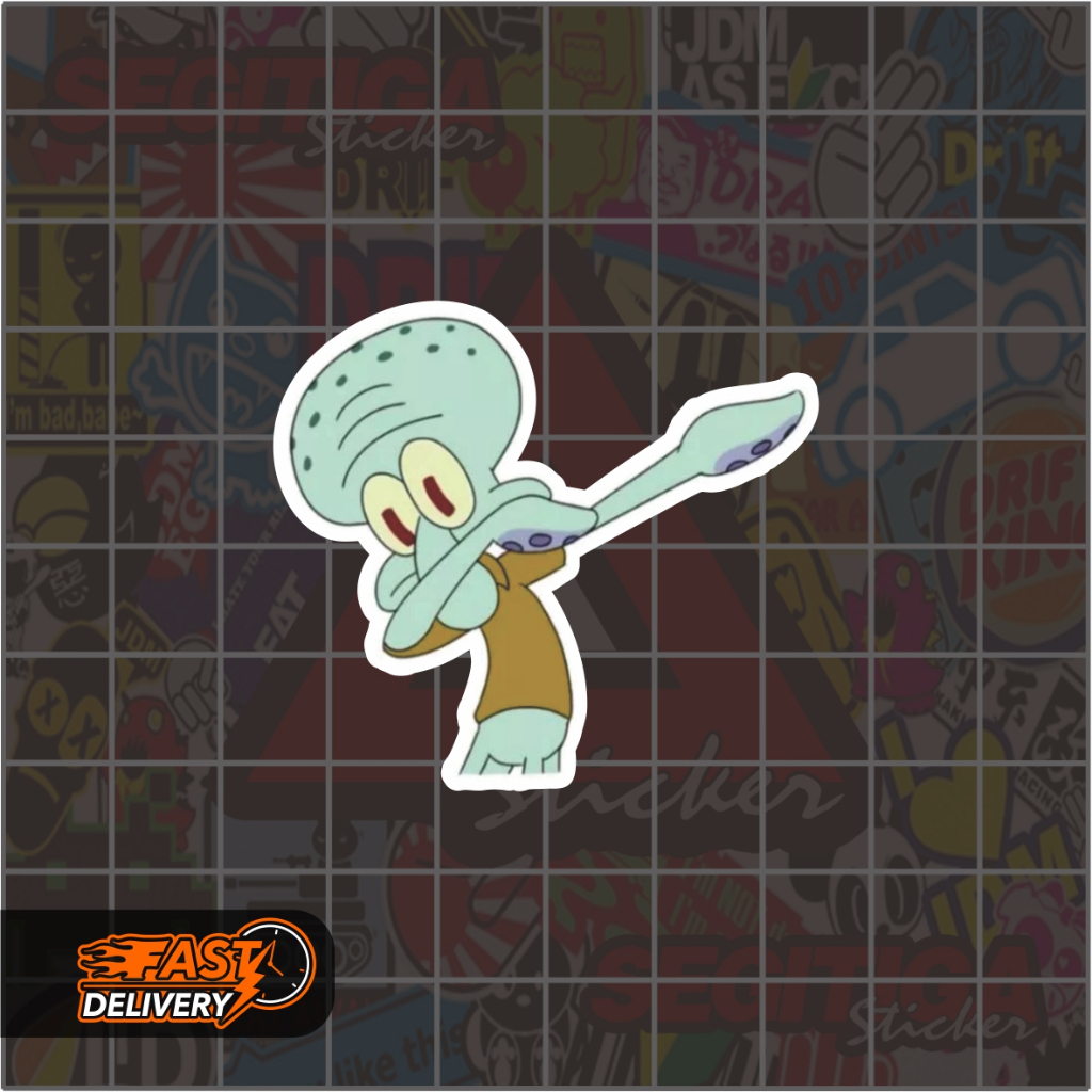 

Sticker Squidward Dab Ukuran 5 x 4 Cm