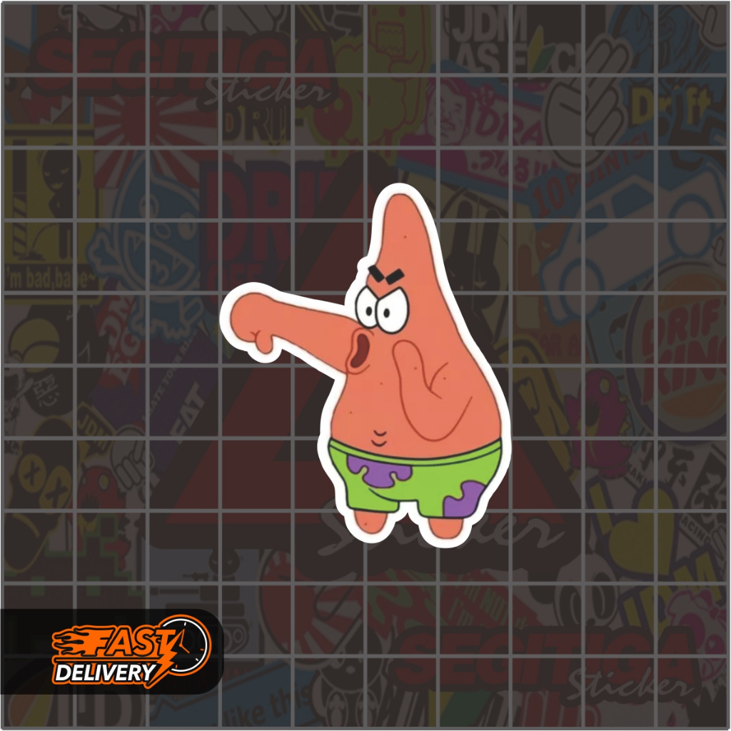 

Sticker Patrick Star Thumbs Down Ukuran 4 x 5 Cm