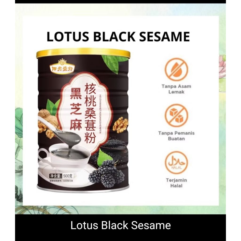 

HALAL Oufen Bubuk Kaleng Wijen Hitam Kacang Walnut 500gr