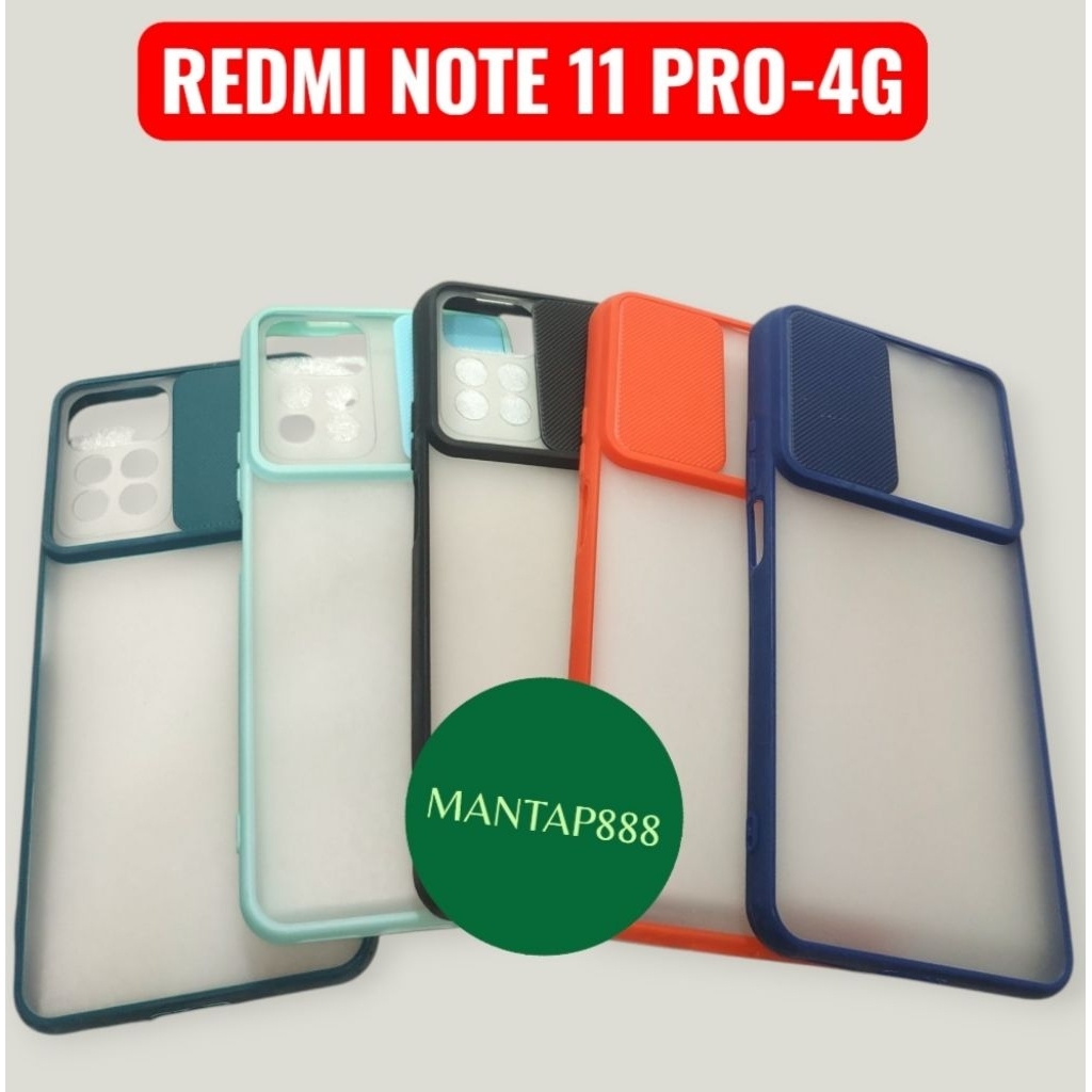 Slide Case Redmi note 11pro-4G casing silicone cover casing plus pelindung kamera