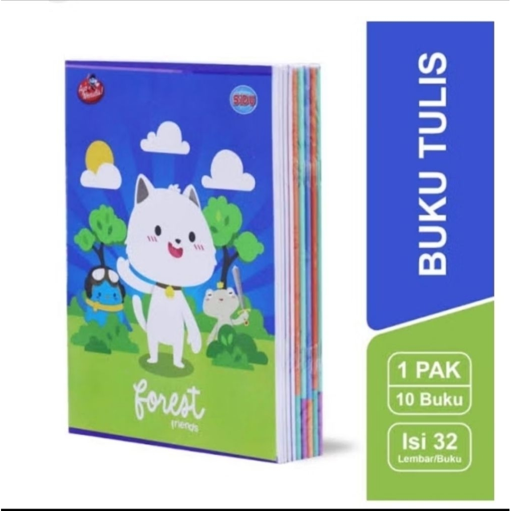 

Buku tulis Sidu 32 lembar 1 pack isi 10 buku