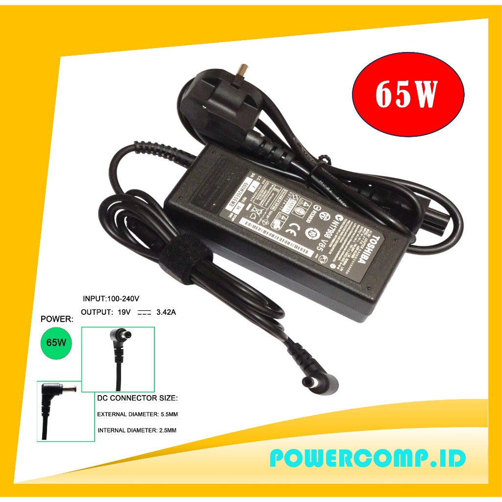 Adapter Charger Laptop Toshiba Satellite C55 C655 C850 C50 C855 P50 P755 P775 P855 P875 S55 L755 L65