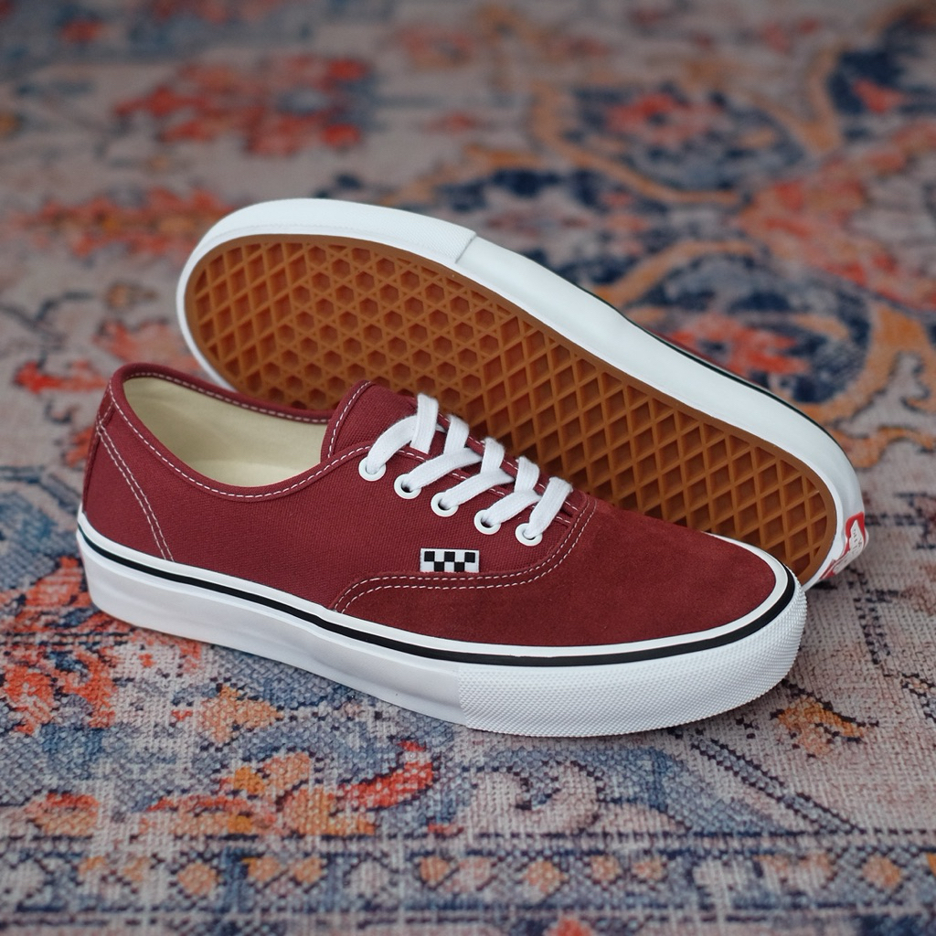 Vans Authentic Skate Burgundy 100% ORIGINAL RESMI