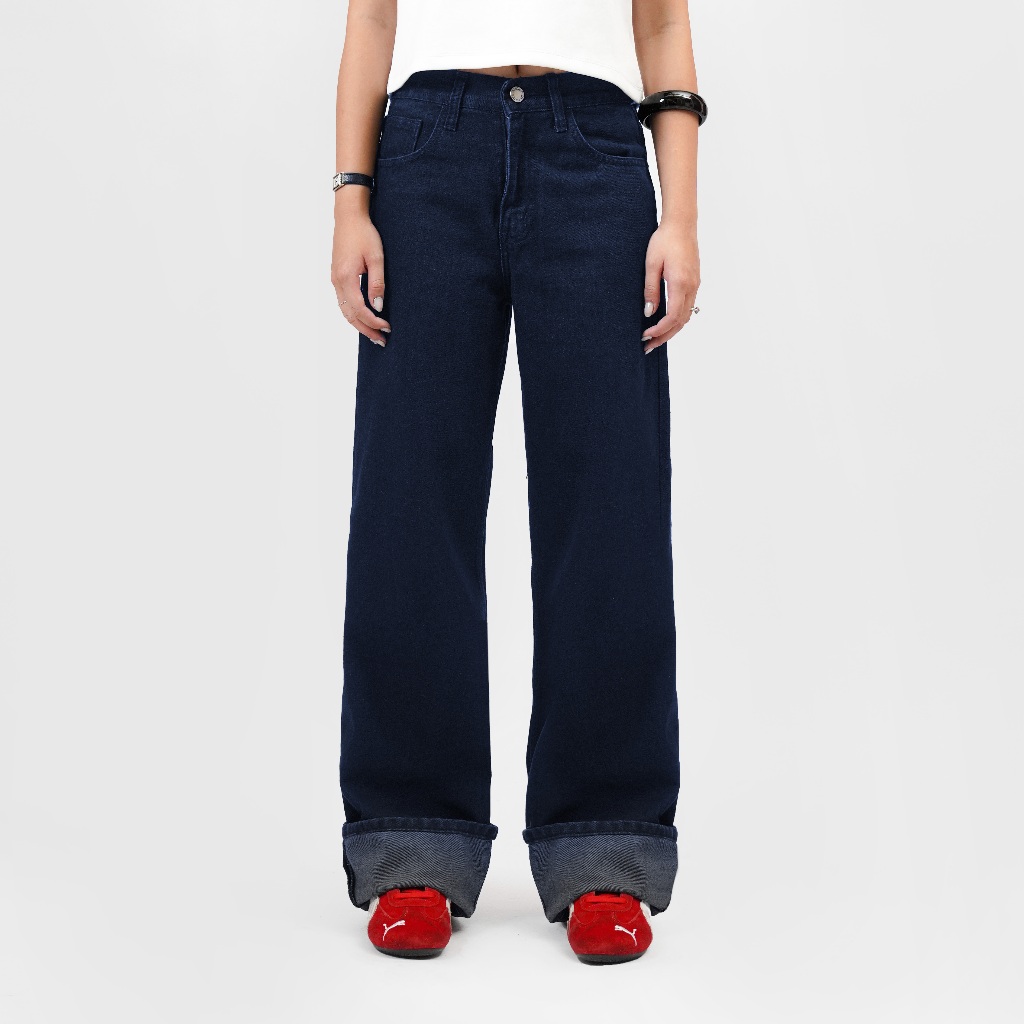 Amigos de Nimes - Basica Women Wide Leg  - Blue Denim Jeans