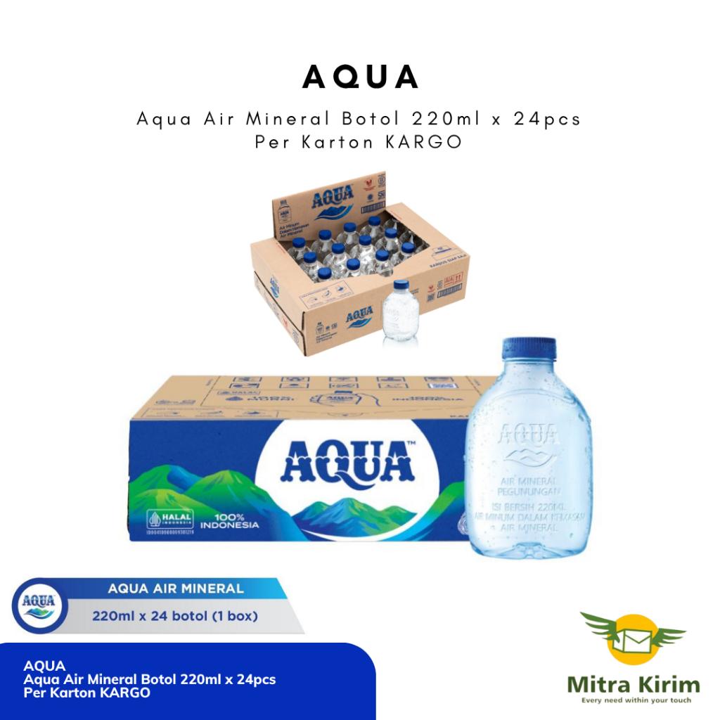 

Aqua Cube Botol 220ml x 24pcs - Per Karton KARGO