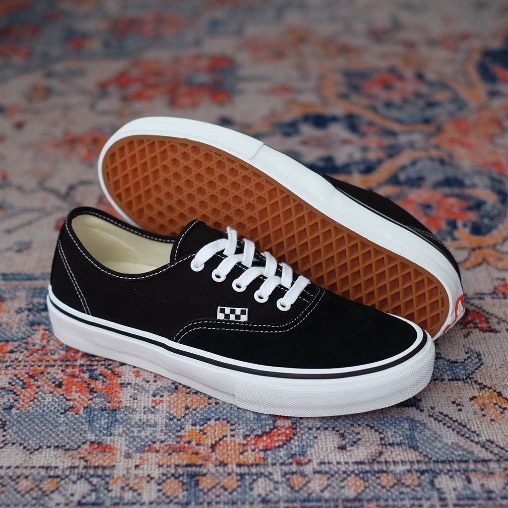 Vans Authentic Skate Black White 100% ORIGINAL RESMI