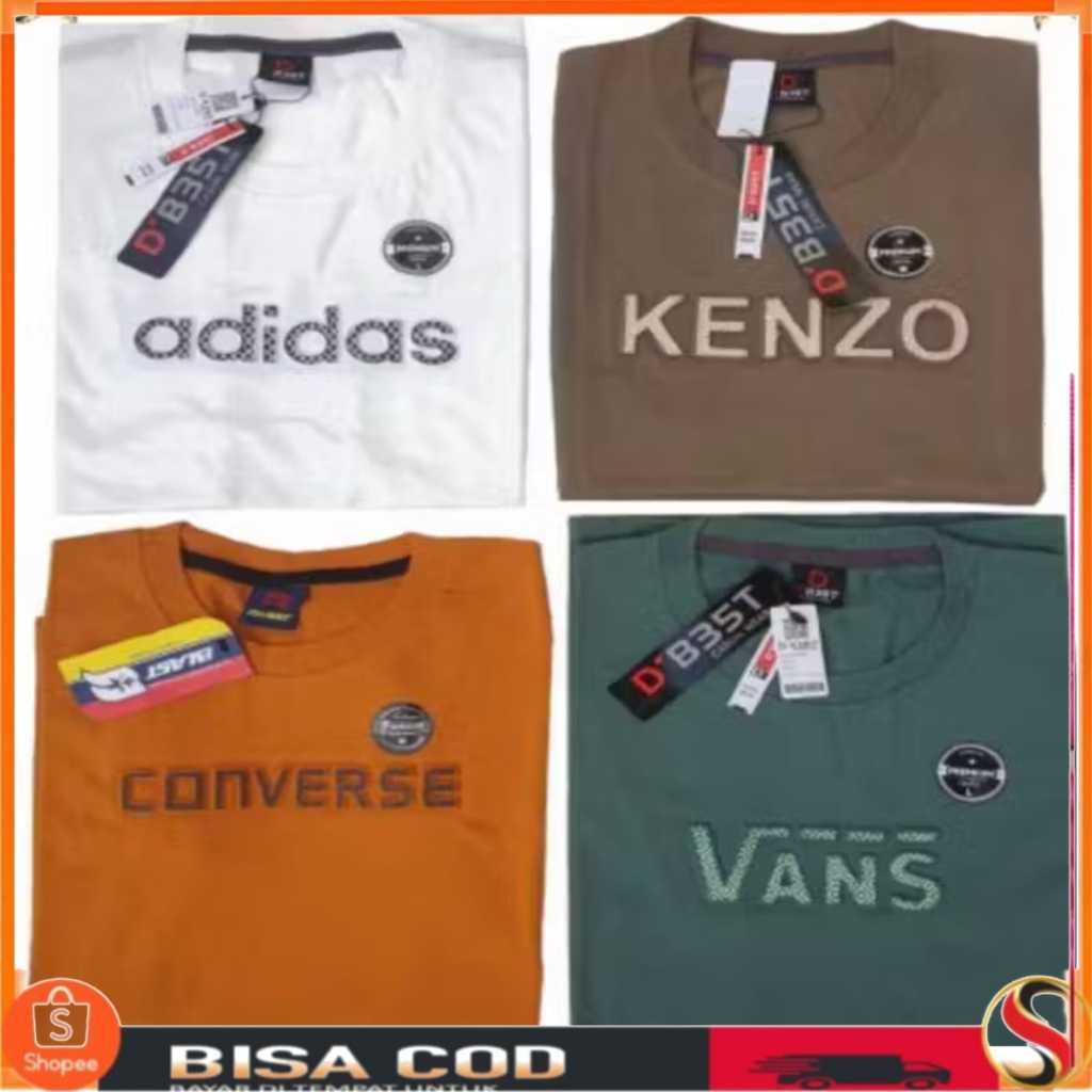 PAKET HEMAT KAOS DISTRO PRIA PREMIUM BAJU KAOS PRIA LENGAN PENDEK TULISAN TIMBUL