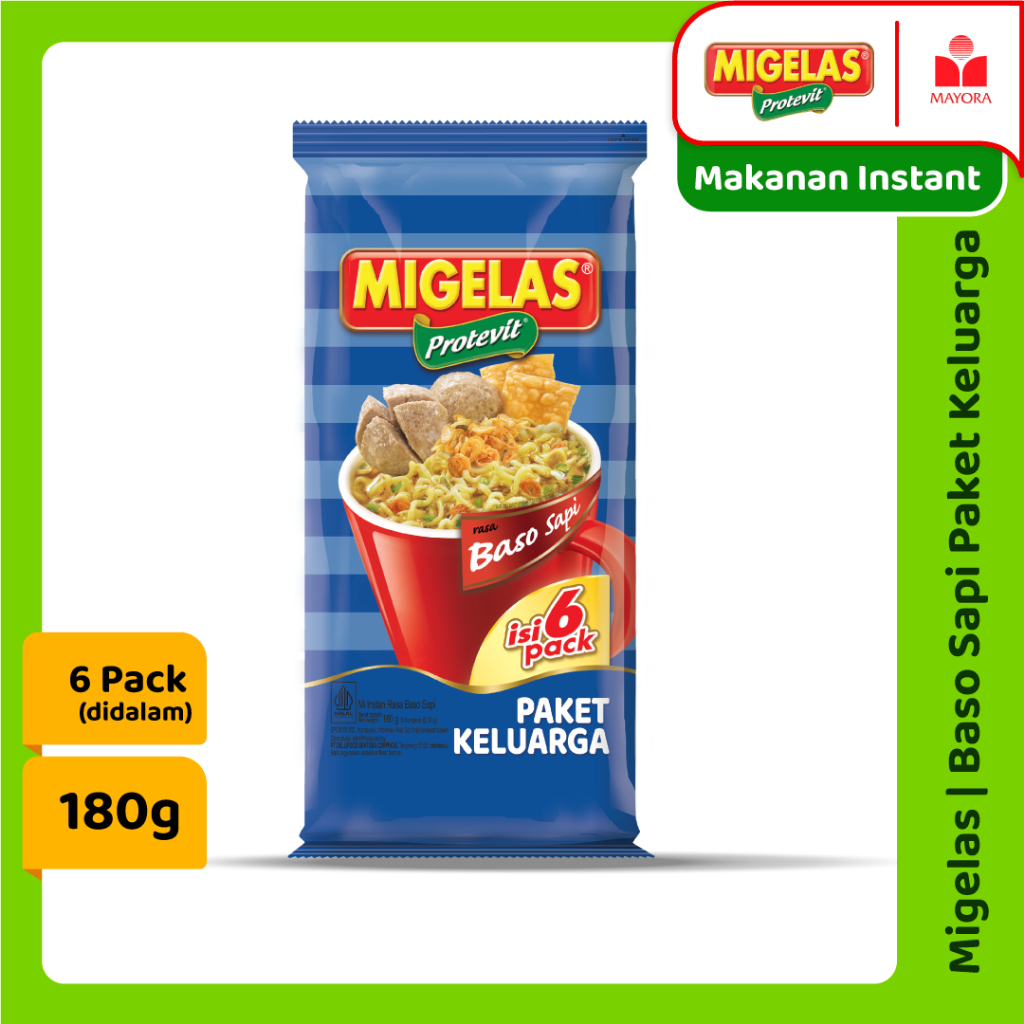 

Migelas Baso Sapi Paket Keluarga 6 Sachets