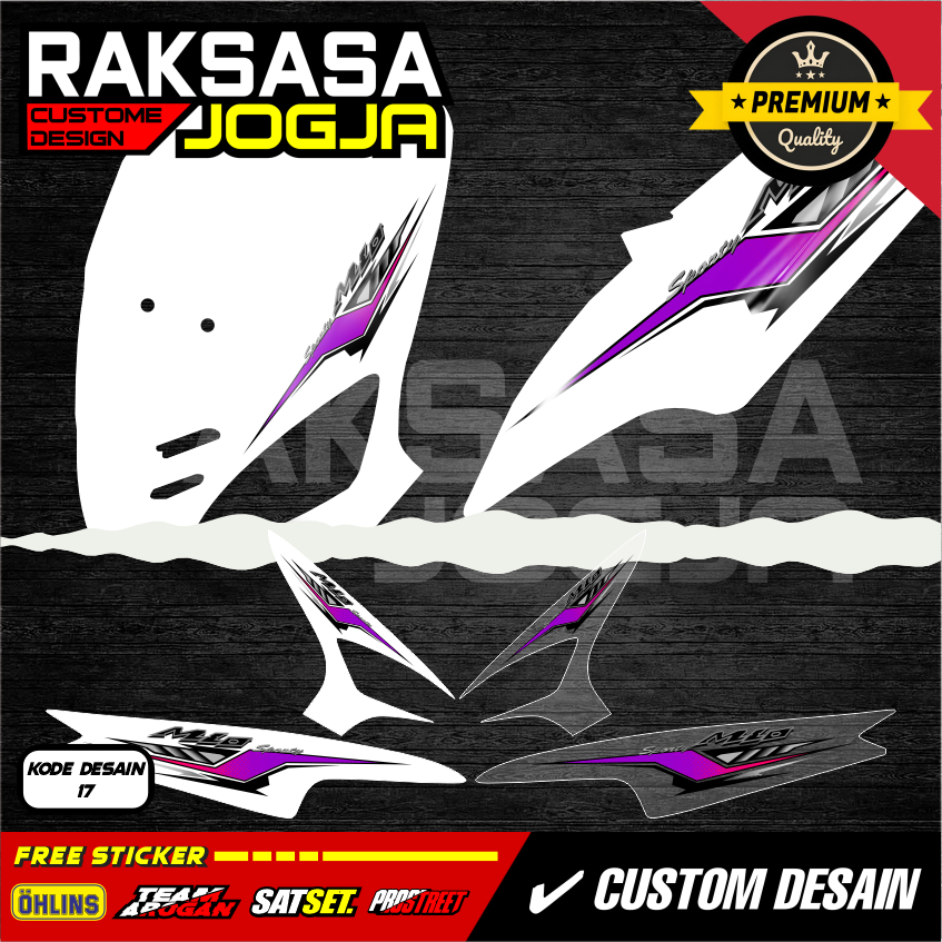 striping mio sporty smile transparan merah putih biru kuning hitam hijau vinil max decal ZK-MIO-01