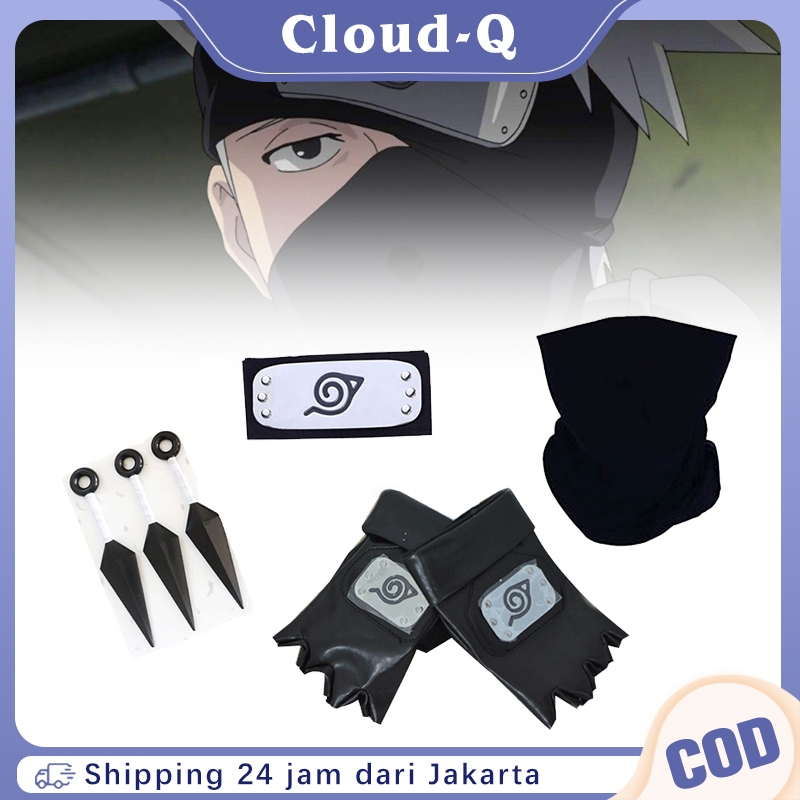 Kakashi Cosplay / Baju Cosplay Naruto / Anime Cosplay 7Pcs