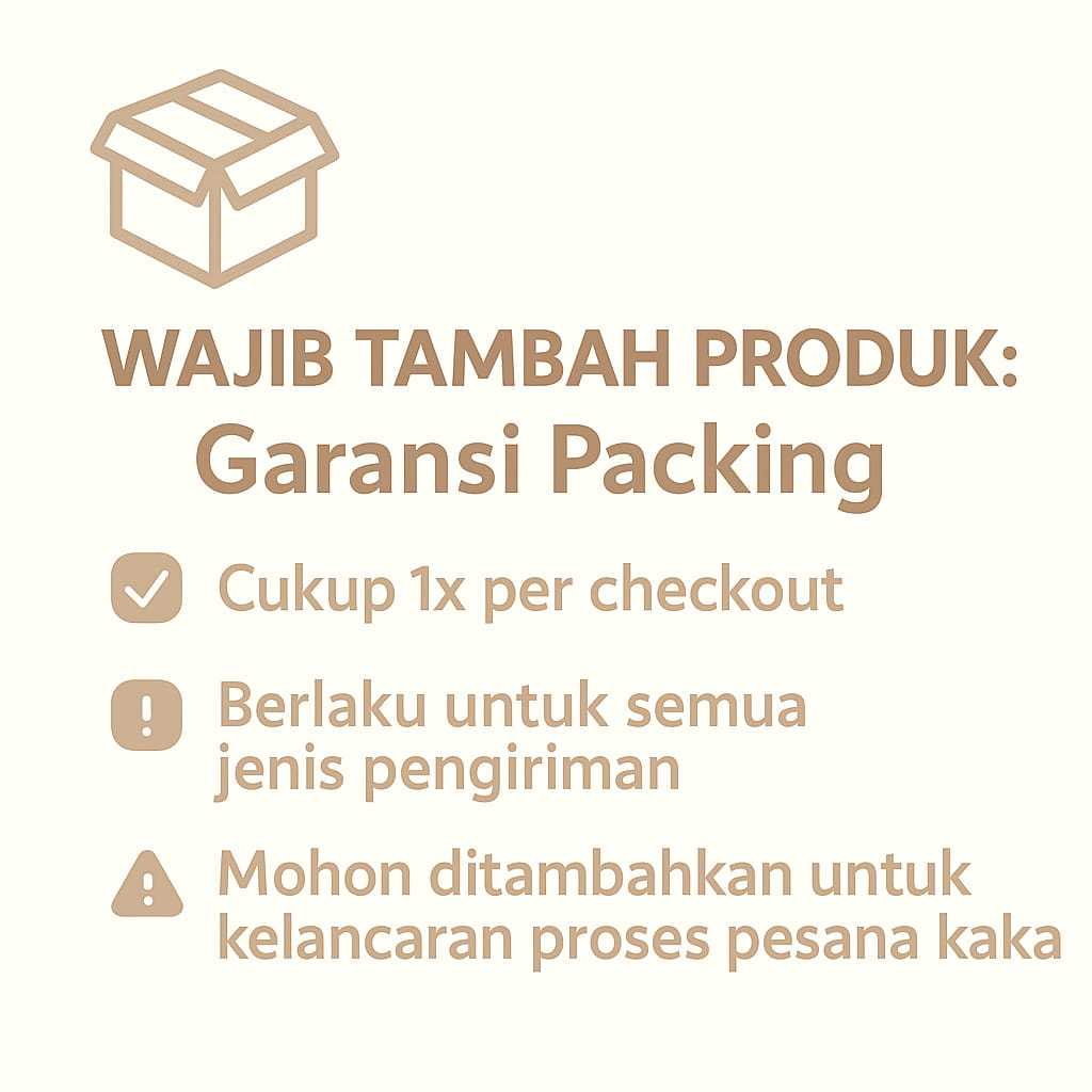 

(CUKUP 1X CHECKOUT ) GARANSI PACKING AMAN