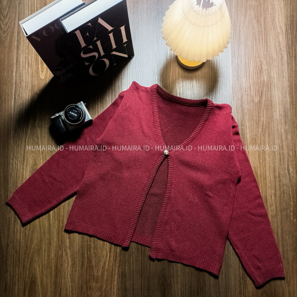 MANJA Crop Cardigan Rajut atasan wanita korean style